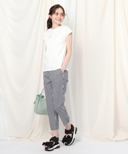 couture brooch（クチュールブローチ）の「◆ビッグリボンスポサン（サンダル・レディース・ブラック/サンドベージュ・35/45）」の13枚目の写真