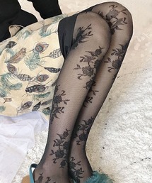 F&D : ボタニカルメッシュタイツ