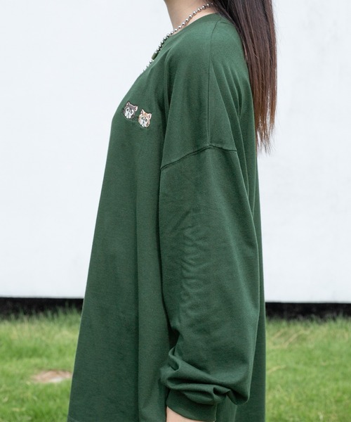 PairPair(ペアペア)の「アソートワンポイント刺繍ロンT(ユニセックス)(Tシャツ/カットソー・レディース・グリーン/ブルー系その他・FREE)」の5枚目の写真