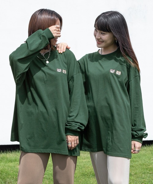 PairPair(ペアペア)の「アソートワンポイント刺繍ロンT(ユニセックス)(Tシャツ/カットソー・レディース・グリーン/ブルー系その他・FREE)」の8枚目の写真