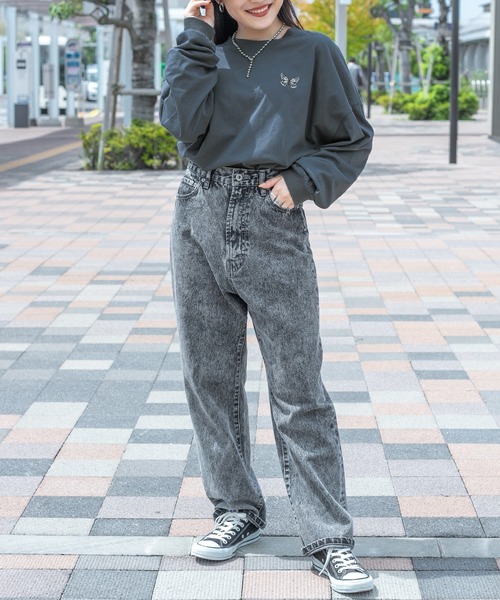 PairPair(ペアペア)の「アソートワンポイント刺繍ロンT(ユニセックス)(Tシャツ/カットソー・レディース・グリーン/ブルー系その他・FREE)」の13枚目の写真