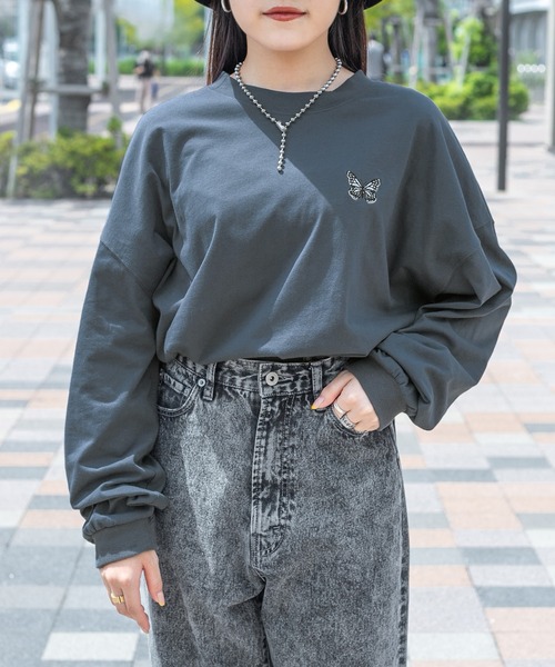 PairPair(ペアペア)の「アソートワンポイント刺繍ロンT(ユニセックス)(Tシャツ/カットソー・レディース・グリーン/ブルー系その他・FREE)」の14枚目の写真