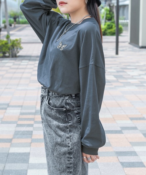 PairPair(ペアペア)の「アソートワンポイント刺繍ロンT(ユニセックス)(Tシャツ/カットソー・レディース・グリーン/ブルー系その他・FREE)」の15枚目の写真