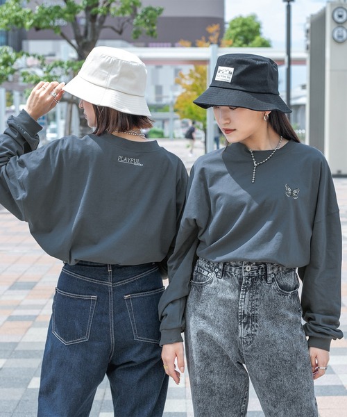 PairPair(ペアペア)の「アソートワンポイント刺繍ロンT(ユニセックス)(Tシャツ/カットソー・レディース・グリーン/ブルー系その他・FREE)」の20枚目の写真