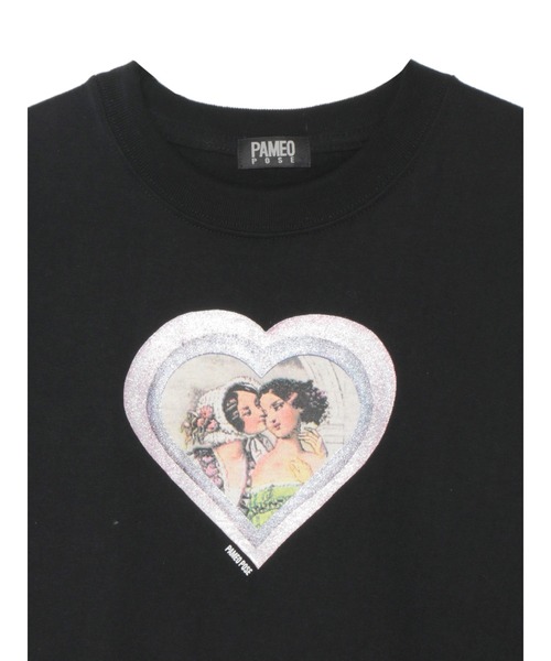 PAMEO POSE(パメオポーズ)の「My Heart Will Go On T-shirts(Tシャツ/カットソー・レディース・ホワイト/ブラック・SMALL)」の14枚目の写真