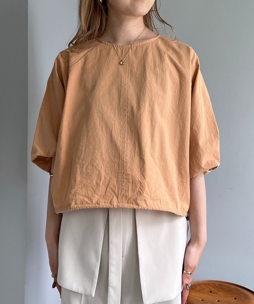 CAPRICIEUX LE'MAGE（カプリシューレマージュ）の「裾ドロストバルーンブラウス（シャツ/ブラウス・レディース・ホワイト/ブラック/オレンジ・FREE）」の7枚目の写真