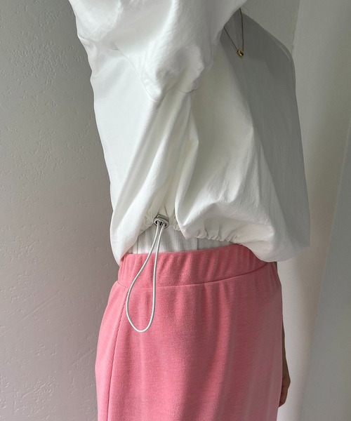 CAPRICIEUX LE'MAGE（カプリシューレマージュ）の「裾ドロストバルーンブラウス（シャツ/ブラウス・レディース・ホワイト/ブラック/オレンジ・FREE）」の21枚目の写真