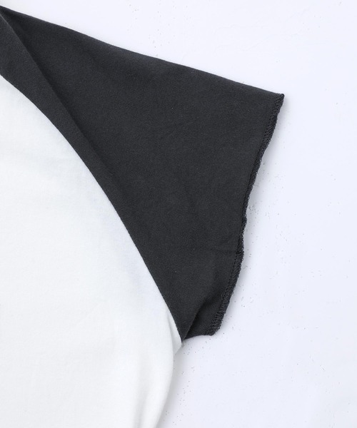 X-girl（エックスガール）の「COMPACT BASEBALL TEE/コンパクト チビT/ベースボールTシャツ（Tシャツ/カットソー・レディース・ホワイト/ベージュ/アッシュ・M/S）」の17枚目の写真