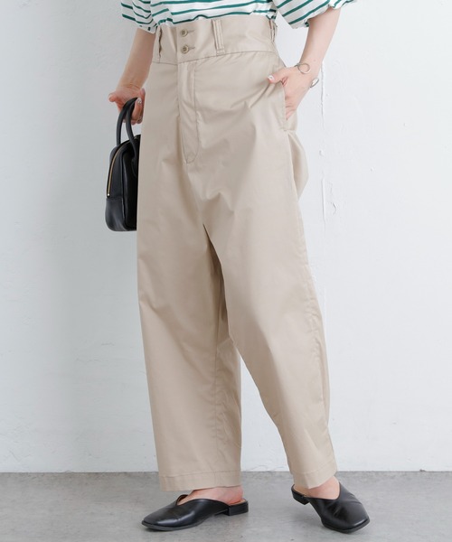 PUAL CE CIN(ピュアルセシン)の「【Du noir】JAPAN MADE サルエルパンツ(その他パンツ・レディース・ベージュ/ネイビー・FREE)」の1枚目の写真