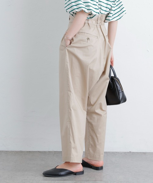 PUAL CE CIN(ピュアルセシン)の「【Du noir】JAPAN MADE サルエルパンツ(その他パンツ・レディース・ベージュ/ネイビー・FREE)」の5枚目の写真