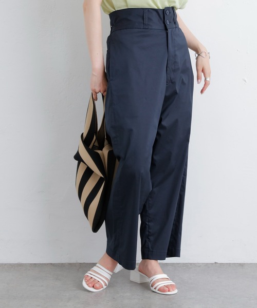 PUAL CE CIN(ピュアルセシン)の「【Du noir】JAPAN MADE サルエルパンツ(その他パンツ・レディース・ベージュ/ネイビー・FREE)」の7枚目の写真