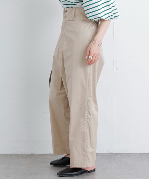 PUAL CE CIN(ピュアルセシン)の「【Du noir】JAPAN MADE サルエルパンツ(その他パンツ・レディース・ベージュ/ネイビー・FREE)」の4枚目の写真