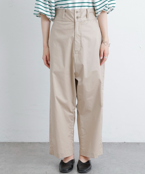 PUAL CE CIN(ピュアルセシン)の「【Du noir】JAPAN MADE サルエルパンツ(その他パンツ・レディース・ベージュ/ネイビー・FREE)」の10枚目の写真