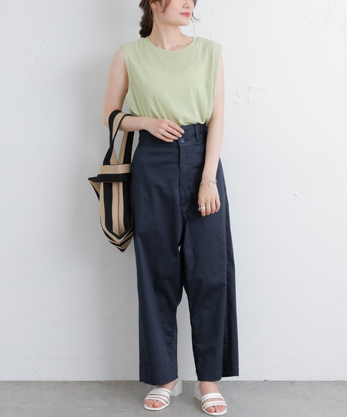 PUAL CE CIN(ピュアルセシン)の「【Du noir】JAPAN MADE サルエルパンツ(その他パンツ・レディース・ベージュ/ネイビー・FREE)」の9枚目の写真