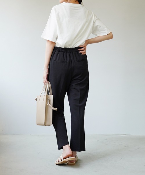 IAMUSE(アイアミューズ)の「【IAMUSE】ワンポイント刺繍ロゴTシャツ S0403(Tシャツ/カットソー・レディース・ホワイト/ブラック/ホワイト×レッド/ホワイト×グリーン/ホワイト×ブラウン・FREE)」の6枚目の写真