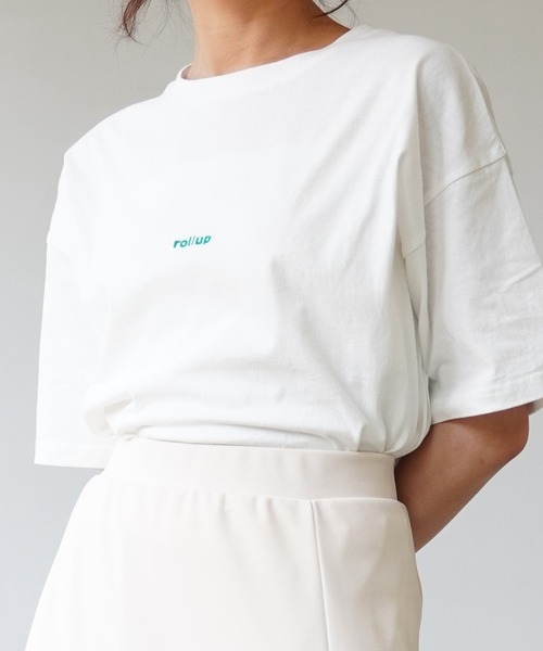 IAMUSE(アイアミューズ)の「【IAMUSE】ワンポイント刺繍ロゴTシャツ S0403(Tシャツ/カットソー・レディース・ホワイト/ブラック/ホワイト×レッド/ホワイト×グリーン/ホワイト×ブラウン・FREE)」の13枚目の写真