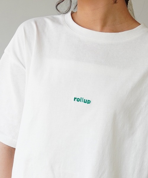 IAMUSE(アイアミューズ)の「【IAMUSE】ワンポイント刺繍ロゴTシャツ S0403(Tシャツ/カットソー・レディース・ホワイト/ブラック/ホワイト×レッド/ホワイト×グリーン/ホワイト×ブラウン・FREE)」の14枚目の写真