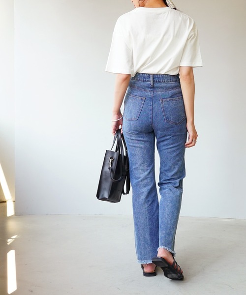 IAMUSE(アイアミューズ)の「【IAMUSE】ワンポイント刺繍ロゴTシャツ S0403(Tシャツ/カットソー・レディース・ホワイト/ブラック/ホワイト×レッド/ホワイト×グリーン/ホワイト×ブラウン・FREE)」の18枚目の写真