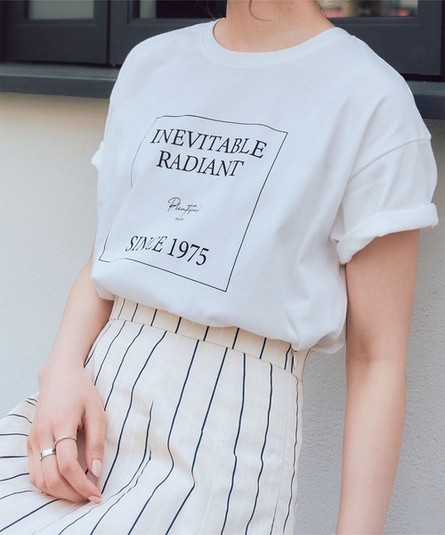 titivate(ティティベイト)の「デザインロゴプリントTシャツ(Tシャツ/カットソー・レディース・ブラック/オフホワイト/ライトグリーン・FREE)」の8枚目の写真