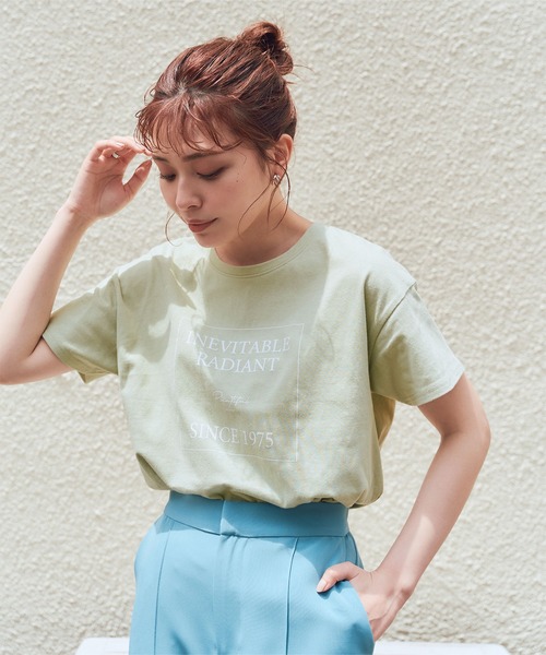 titivate(ティティベイト)の「デザインロゴプリントTシャツ(Tシャツ/カットソー・レディース・ブラック/オフホワイト/ライトグリーン・FREE)」の13枚目の写真