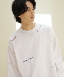 niko and... | [niko and ...JEANS 2022AW]総刺繍ロングTシャツ(Tシャツ/カットソー)