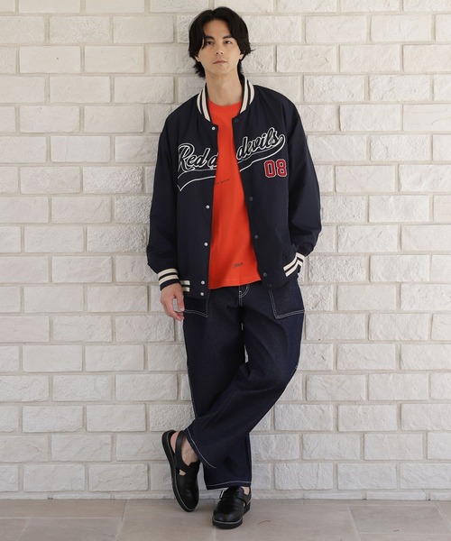 niko and...（ニコアンド）の「[niko and ...JEANS 2022AW]総刺繍ロングTシャツ（Tシャツ/カットソー・メンズ・オフホワイト/オレンジ/インディゴブルー・MEDIUM/LARGE）」の21枚目の写真