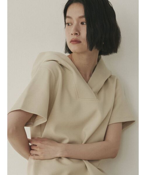 COTORICA（コトリカ）の「ショートスリーブマーメイドフードワンピース（ワンピース・レディース・ブラック/ネイビー/アイボリー・SMALL/MEDIUM）」の4枚目の写真