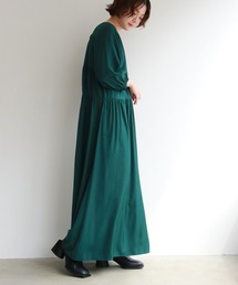 【高身長さんサイズ有】ギャザーティアードワンピース