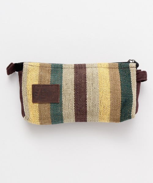 チャイハネ（チャイハネ）の「【チャイハネ】ネパール手織りコットンペンケース 横長ポーチ（ポーチ・レディース・イエロー系その他/ホワイト×ブルー/パープル/ホワイト/ブルー/ラベンダー/ブルー系その他/グリーン/レッド/ダークブルー/グリーン系その他・FREE）」の3枚目の写真