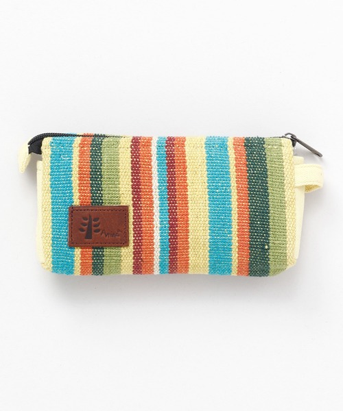 チャイハネ（チャイハネ）の「【チャイハネ】ネパール手織りコットンペンケース 横長ポーチ（ポーチ・レディース・イエロー系その他/ホワイト×ブルー/パープル/ホワイト/ブルー/ラベンダー/ブルー系その他/グリーン/レッド/ダークブルー/グリーン系その他・FREE）」の2枚目の写真