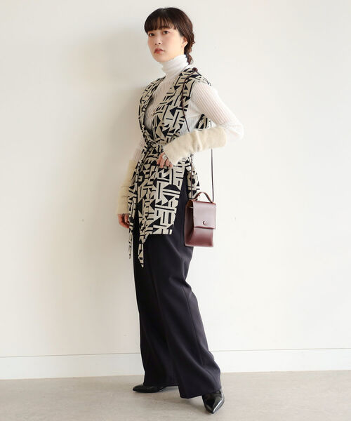 Ray BEAMS(レイビームス)の「RBS / ダブル ウエスト ワイド パンツ(その他パンツ・レディース・ブラック/ダークブラウン・1/0)」の7枚目の写真