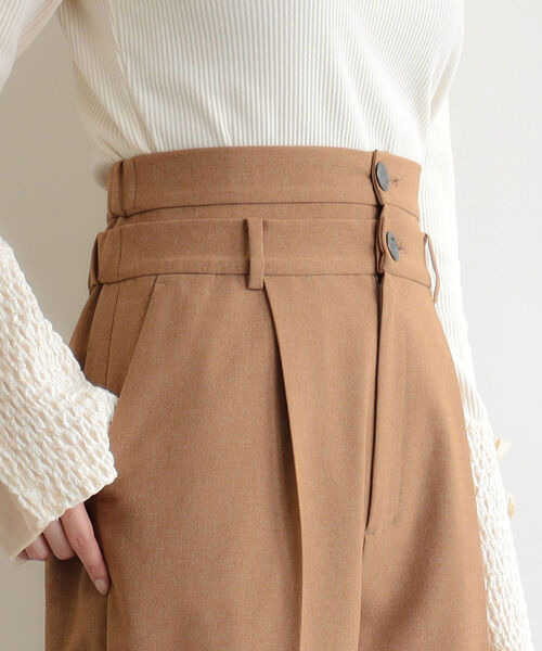 Ray BEAMS(レイビームス)の「RBS / ダブル ウエスト ワイド パンツ(その他パンツ・レディース・ブラック/ダークブラウン・1/0)」の12枚目の写真