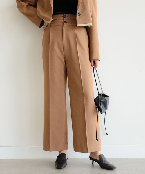 Ray BEAMS(レイビームス)の「RBS / ダブル ウエスト ワイド パンツ(その他パンツ・レディース・ブラック/ダークブラウン・1/0)」の17枚目の写真