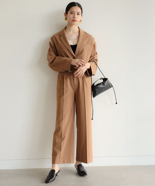 Ray BEAMS(レイビームス)の「RBS / ダブル ウエスト ワイド パンツ(その他パンツ・レディース・ブラック/ダークブラウン・1/0)」の19枚目の写真