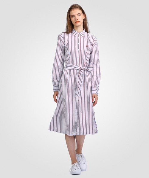 TOMMY HILFIGER（トミーヒルフィガー）の「ストライプミディシャツ