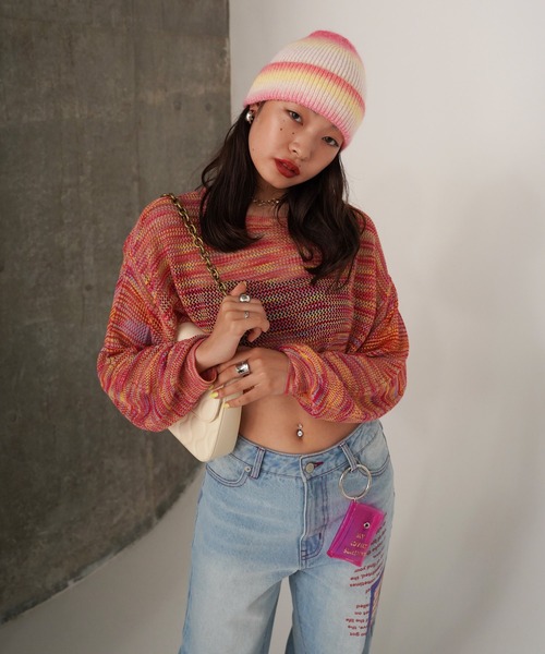 TINA:JOJUN(ティーナジョジュン)の「クリア ミニポーチ TINA:JOJUN(ポーチ・レディース・ブラウン/ピンク・F)」の4枚目の写真