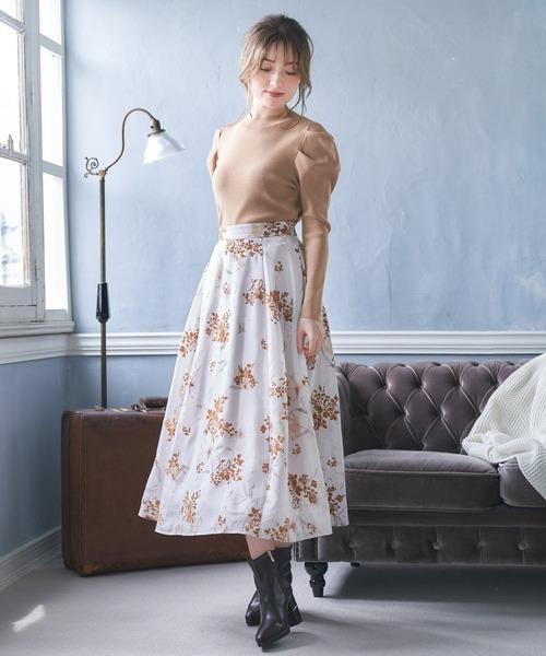 【セール】フロッキーフラワースカート（スカート）｜Noela（ノエラ）