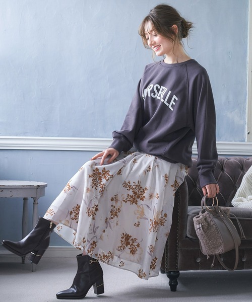 【セール】フロッキーフラワースカート（スカート）｜Noela（ノエラ）