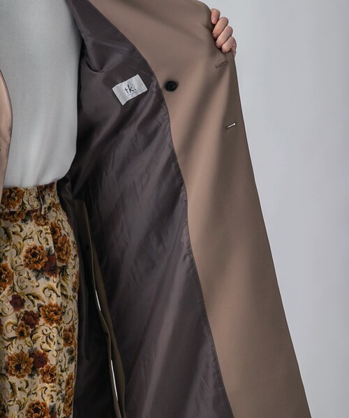 tk.TAKEO KIKUCHI（ティーケータケオキクチ）の「◆ビッグトレンチスリーブレスコート（トレンチコート・メンズ・ブラック/ベージュ・88）」の12枚目の写真