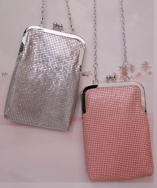 専用になります♡　　　　がま口バック　♡ジョリーフルール♡ 乙女なリボンのがま口バッグ(ジョリーフルール・サテン生地