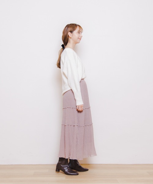 flower（フラワー）の「フラッフニットカーディガン4（カーディガン/ボレロ・レディース・ブラウン/アイボリー/ブルー/ピンク・FREE）」の6枚目の写真