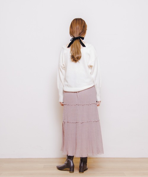 flower（フラワー）の「フラッフニットカーディガン4（カーディガン/ボレロ・レディース・ブラウン/アイボリー/ブルー/ピンク・FREE）」の7枚目の写真