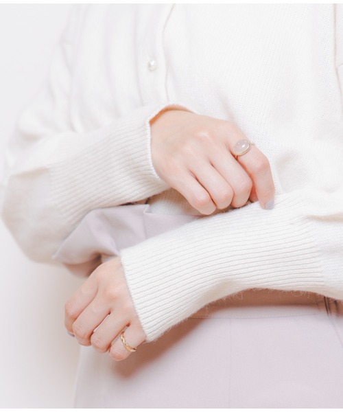 flower（フラワー）の「フラッフニットカーディガン4（カーディガン/ボレロ・レディース・ブラウン/アイボリー/ブルー/ピンク・FREE）」の11枚目の写真