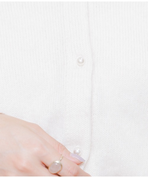 flower（フラワー）の「フラッフニットカーディガン4（カーディガン/ボレロ・レディース・ブラウン/アイボリー/ブルー/ピンク・FREE）」の12枚目の写真