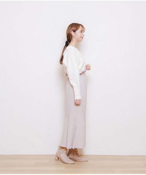 flower（フラワー）の「フラッフニットカーディガン4（カーディガン/ボレロ・レディース・ブラウン/アイボリー/ブルー/ピンク・FREE）」の14枚目の写真