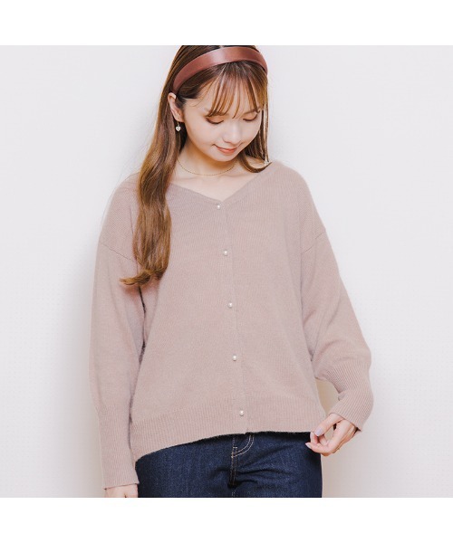 flower（フラワー）の「フラッフニットカーディガン4（カーディガン/ボレロ・レディース・ブラウン/アイボリー/ブルー/ピンク・FREE）」の20枚目の写真