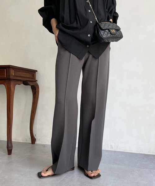 DouDou（ドゥドゥ）の「ダンボールストレートパンツ（その他パンツ・レディース・チャコールグレー/ブラック/オフホワイト/グレー/ライトグレー・FREE）」の17枚目の写真