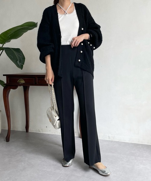 DouDou（ドゥドゥ）の「ダンボールストレートパンツ（その他パンツ・レディース・チャコールグレー/ブラック/オフホワイト/グレー/ライトグレー・FREE）」の22枚目の写真