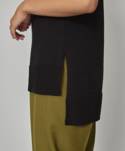 PUBLIC TOKYO（パブリックトウキョウ）の「ケープレイヤードワンショルニット/ウォッシャブル（ニット/セーター・レディース・ブラック/ベージュ・FREE）」の21枚目の写真