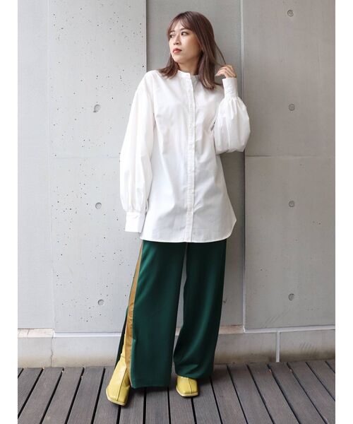 MURUA（ムルーア）の「ラインベロアパンツ（スウェットパンツ・レディース・ネイビー/グレー/グリーン・FREE）」の16枚目の写真